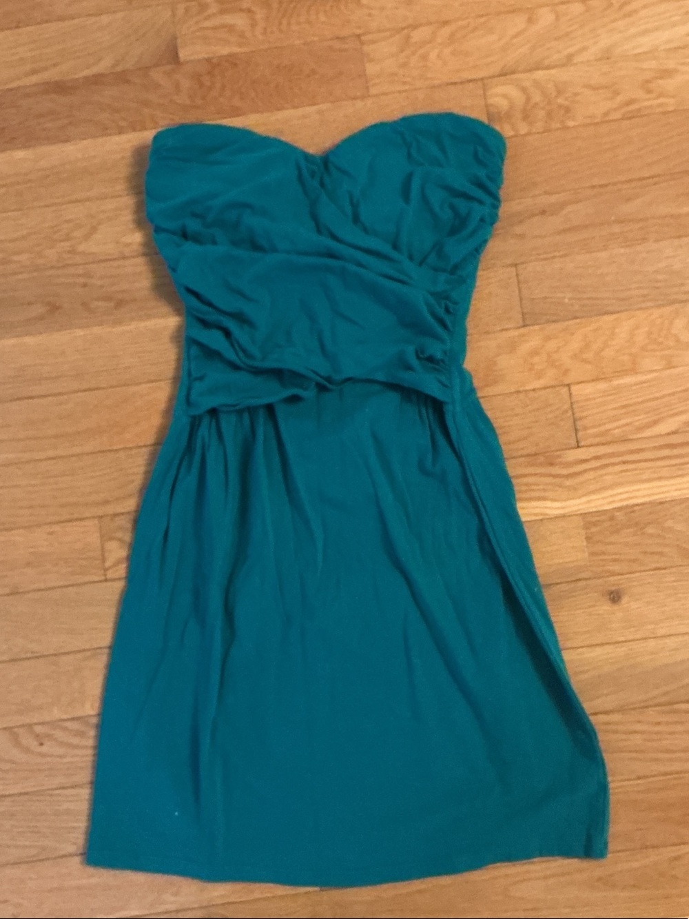 Victoria's Secret Teal Strapless Dress